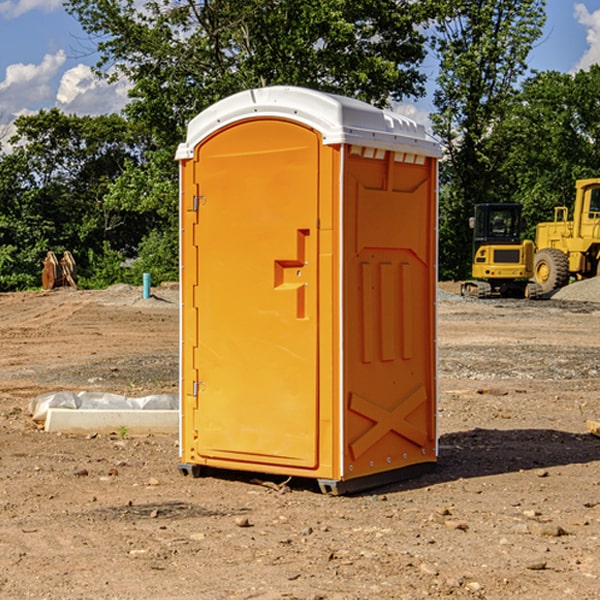 how often are the portable restrooms cleaned and serviced during a rental period in Severn Virginia